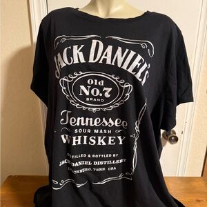 Jack Daniels Black and White Short Sleeve Tee